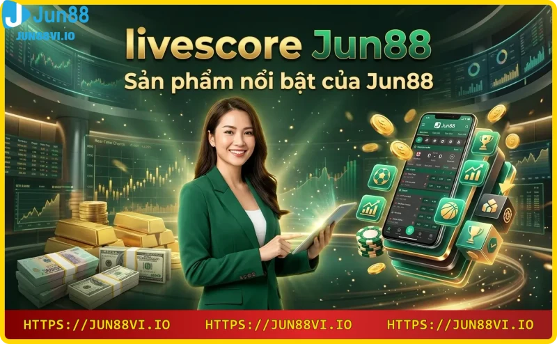 Các sản phẩm nổi bật của Jun88: cá cược thể thao, casino, slot, livescore