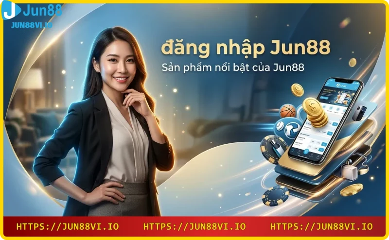 Các sản phẩm nổi bật của Jun88: thể thao, casino, slot, xổ số