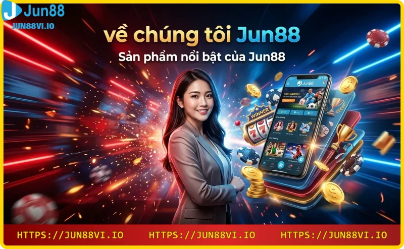 Các sản phẩm nổi bật của Jun88: thể thao, casino, slot game, xổ số