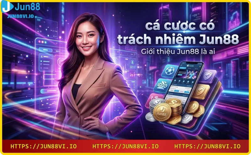 Chip casino vàng với biểu tượng Jun88 nổi bật