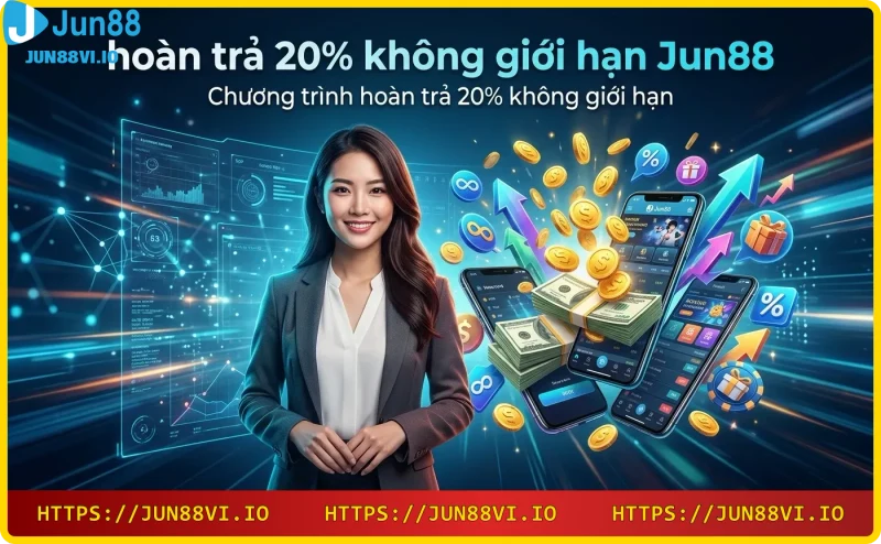 Chồng tiền xu vàng với ánh sáng biểu tượng hoàn trả 20%