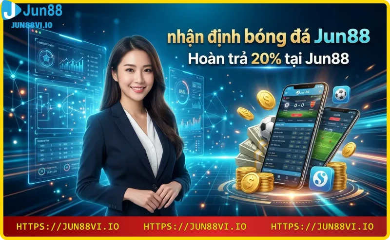 Đồng xu vàng hoàn trả 20% từ Jun88 với hiệu ứng ánh sáng sang trọng
