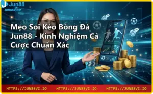 Giao diện cá cược thể thao Jun88 với biểu tượng bảo mật và số liệu trận đấu