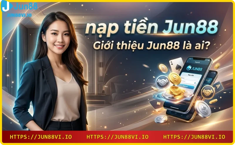 Giao diện nhà cái Jun88 với các sản phẩm cá cược thể thao, casino, slot và xổ số
