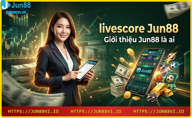 Giới thiệu Jun88 nhà cái uy tín với điện thoại hiển thị livescore bóng đá