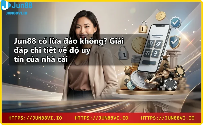 Hình ảnh các sản phẩm cá cược nổi bật của Jun88 bao gồm thể thao, casino và slot game