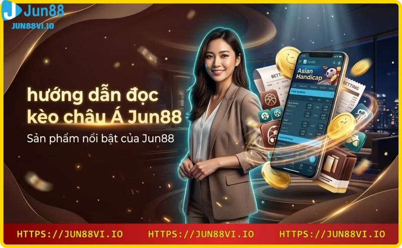 Hình ảnh các sản phẩm nổi bật tại Jun88 gồm cá cược thể thao, casino, slot game và xổ số