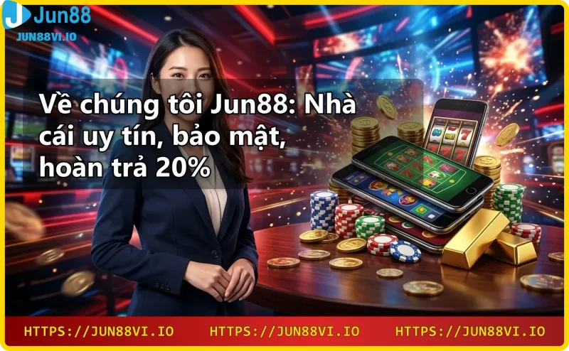 Hình ảnh giới thiệu Jun88 với biểu tượng và phong cách hiện đại