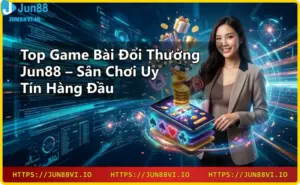 Hình ảnh giới thiệu nhà cái Jun88 với sảnh casino hiện đại