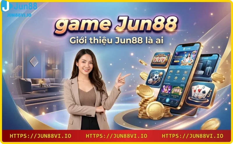 Hình ảnh sảnh casino sang trọng của Jun88 với bánh xe roulette và chip bài