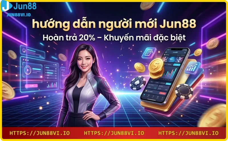 Khuyến mãi hoàn trả 20% tại Jun88 - tiền xu vàng rơi vào rương kho báu