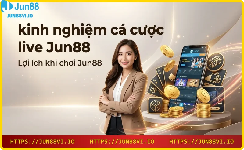 Lợi ích khi chơi cá cược live tại Jun88: tỷ lệ cược cạnh tranh, live streaming và hoàn trả 20%.