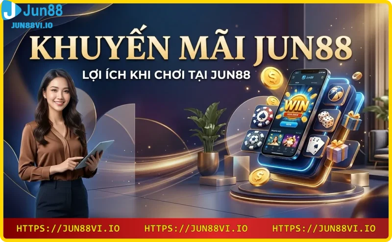 lợi ích khi chơi Jun88 - thưởng chào mừng 100%, hoàn trả 20% hàng tuần