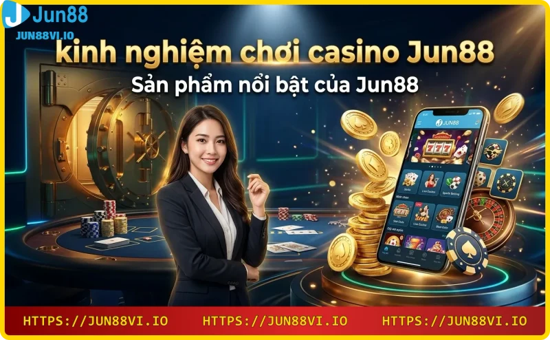 Trải nghiệm live casino tại Jun88 với dealer thật và nhiều bàn cược
