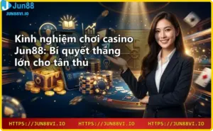 Trải nghiệm live casino tại Jun88 với dealer thật và nhiều bàn cược